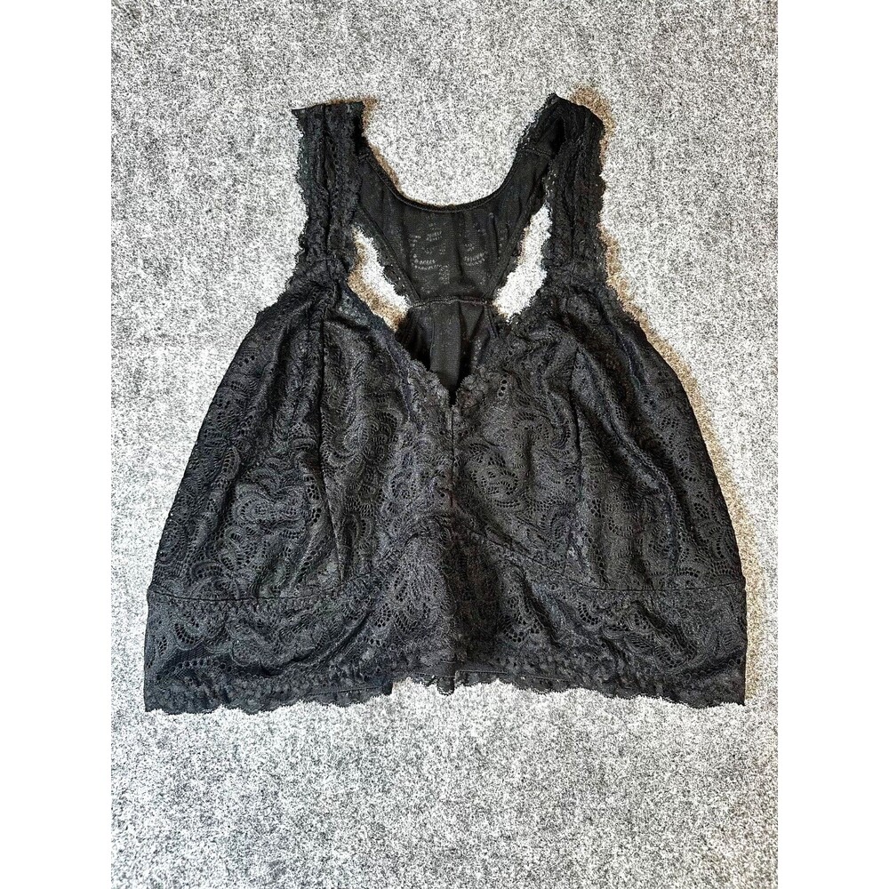 Torrid Curve Womens Lace Bralette 4 26W Black Racerback Sexy Intimates Mesh Sexy